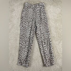 Kenar Leopard Print Pants 100%linen